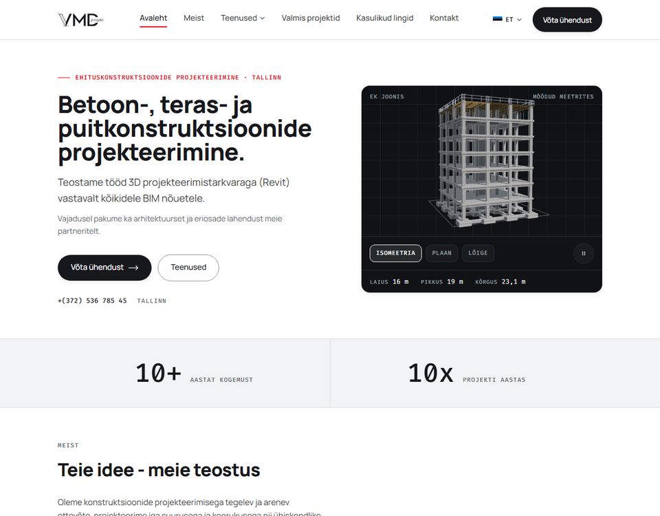 vmdprojekt.ee - Webihoolduse loodud koduleht